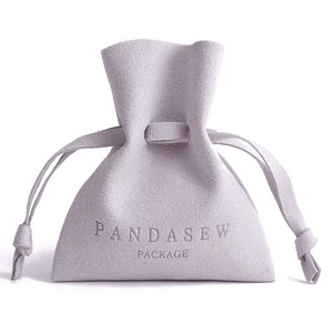 ジュエリーパッキング用ピンクスエードバッグマイクロファイバーパッキングポーチカスタムロゴ付きスエードジュエリーポーチ - Product Image 4