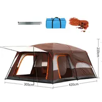Familie Tent Camping Tenten Grote Ruimte Luxe 6 8 12 Personen Waterdichte Dubbele Lagen 2 Kamers 1 Woonkamer Voor outdoor