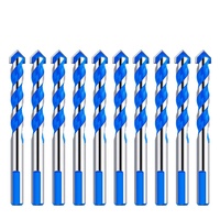 Jeu de forets professionnels en carbure de tungstène 6~12 mm à queue triangulaire pour la maçonnerie (carrelage, verre, brique, céramique, béton, plastique)