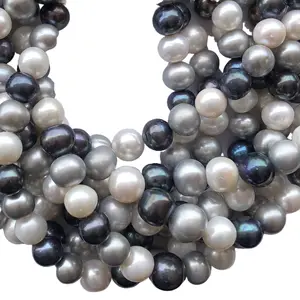 Natural Multi Color Freshwater Pearl Stone Smooth Round Beads Strand from Wholesale Gemstone Supplie Buy Direct Online