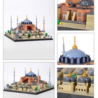 Wange Modèle d'architecture Hagia Sophia Istanbul Turquie en plastique ABS, échelle 1:1, blocs de construction créatifs, best-seller OEM