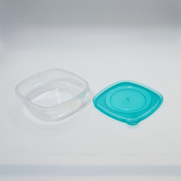 Contenants carrés en plastique PP jetables pour nouilles, sucre, pizza, sushi, salade, emballage de restauration rapide et boîtes de stockage pour livraison de repas