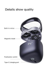 IPX7 étanche <span class=keywords><strong>haut</strong></span> <span class=keywords><strong>de</strong></span> <span class=keywords><strong>gamme</strong></span> Portable Triple lame <span class=keywords><strong>rasoir</strong></span> électrique Rechargeable hommes barbe <span class=keywords><strong>rasoir</strong></span> titane alliage poche <span class=keywords><strong>rasoir</strong></span> - Product Image 2