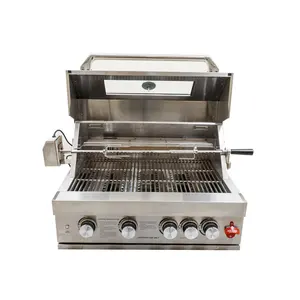 Good Price 66000 BTU/19.3 Kw Built In BBQ Gas Grill With Rotisserie For Outdoor Kitchen