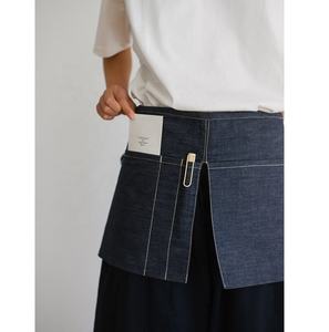 Delantal de Cocina Personalizado con Logotipo <span class=keywords><strong>Vintage</strong></span> para Restaurante, Delantal de Mezclilla de Algodón para Cafetería, Delantal de Barra Unisex para Chef y <span class=keywords><strong>Camarero</strong></span> - Product Image 1