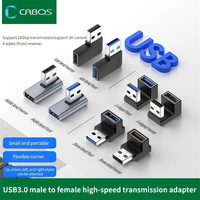 Adaptador USB de codo de 90 grados, conector adaptador USB 3,0 a macho a hembra en ángulo izquierdo y derecho para portátil, PC, tableta, adaptador USB
