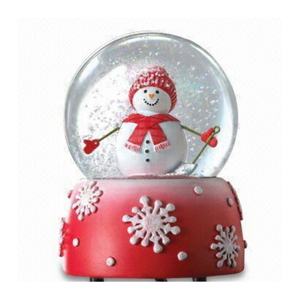 Personnalisable Noël Bonhomme De Neige Copain Boule De Neige Boule De Neige Écologique Polyrésine Artisanat - Product Image 2