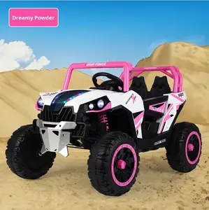 Elektrische kinderauto met vier wielen, dubbele stoel, voor volwassenen en kinderen, met afstandsbediening, off-road kinderwagen, kinderauto met afstandsbediening. - Product Image 6