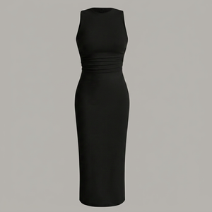 Robe Courte Moulante Sans Manches à Paillettes Col Carré pour Soirée et Club, Robe de Cocktail Scintillante Couleur Unie pour Femme Adulte – Vente en Gros - Product Image 1