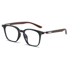 <span class=keywords><strong>0365</strong></span> haute valeur artistique plat cadre lunettes nouveau japonais coréen rétro bois Grain hommes femmes myopie cadres Rectangle diamant - Product Image 5