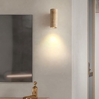 Applique murale en marbre jaune Led chevet japon chambre salon applique murale travertin escalier couloir décor applique