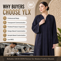 Et en occasion porter une robe musulmane Burka élégante ornée de perles de pierre Abaya formelle pour femmes Service OEM Abaya noire Dubai Abaya
