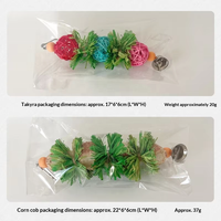 앵무새, 잉꼬, 카카테일용 둥근 새 장난감 - 부리 연마 및 치아 정리, 사계절 사용 가능, 게시펑 친환경 잔디 씹는 공