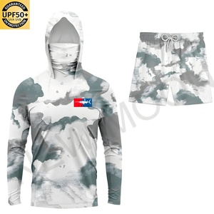 เสื้อฮู้ดดี้ตกปลาแบบแห้งเร็ว แขนยาว ป้องกันรังสียูวี UPF 50+ ลายพราง สำหรับผู้ชาย พร้อมโลโก้แบบกำหนดเองได้ - Product Image 3