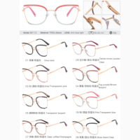 MS 82112, gafas de ojo de gato de diseñador para mujer, montura óptica TR de Metal a la moda, gafas antiluz azul de estilo clásico