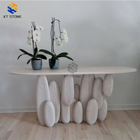 Table console d'entrée KT STONE, style nordique minimaliste, imperméable, anti-poussière, élégante, décoration de la maison, marbre