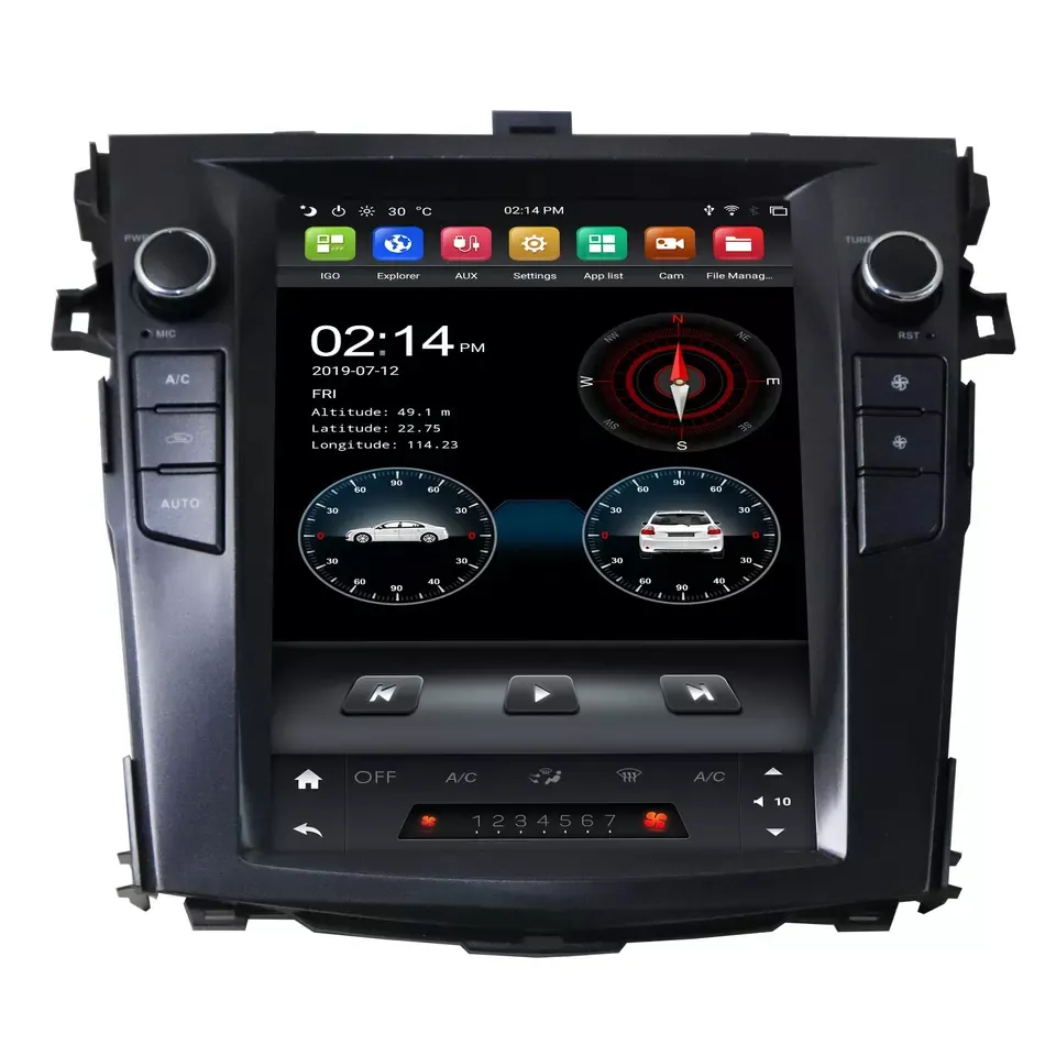 Otomatik stereo araba dokunmatik ekran kullanılmış araba radyo Toyota Corolla 2008-2013 için fit OEM özelleştirme