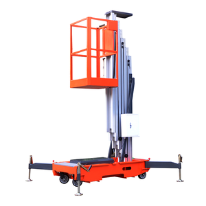Aerial Platform Lift <span class=keywords><strong>Aluminium</strong></span> <span class=keywords><strong>Mobile</strong></span> Platform Kerja Jenis Vertikal Tiang Ganda Portabel Man 1210*600/1450*600 Ukuran Meja - Product Image 5
