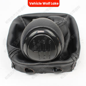 Poignée de levier de vitesse en cuir pour Saab 9-3 2003-12, 6 vitesses, design ergonomique avec rotule et cache-poussière - Product Image 4