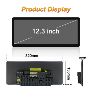 Siêu mỏng 12.3 inch xe Stereo Màn Hình 4/64 âm thanh đa phương tiện hệ thống GPS màn hình cảm ứng video player DVD Bảng điều khiển 1 năm - Product Image 4