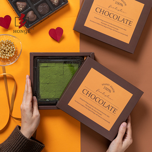 HonGe Custom Design Chocolate Box Gift Folding Box with Plastic <strong>Tray</strong> for Chocolate <strong>Candy</strong> Biscuits Box Gift Packaging - Product Image 3