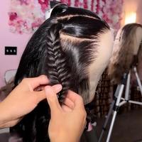 Perruque frontale complète HD 13x6 en cheveux naturels bruts, perruque vietnamienne brute, perruque sans colle à densité 250, cheveux humains vierges indiens brésiliens raides et bouclés