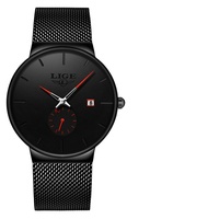 Jam Tangan Pria Lige 9969 Terbaru, Model Kasual Bermerek, Mesin Quartz, Tahan Air, Gaya Bisnis, Montre Relojes
