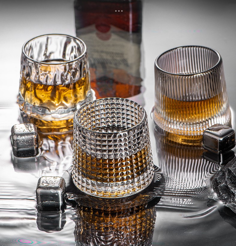 Rolling Thick Bottom crystal Shot Glass whiskey glass tumbler glass