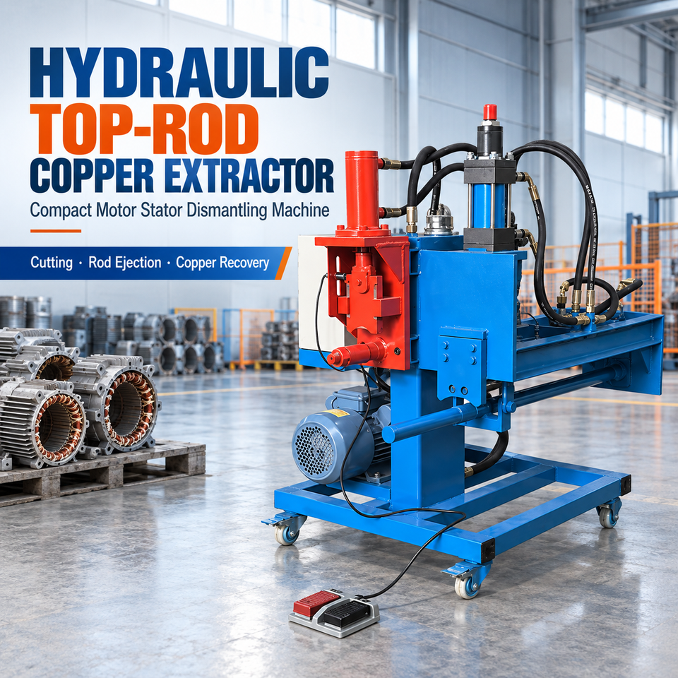 Automatic Hydraulic Scrap Motor Stator Copper Pulling Machine 4KW 50 ...