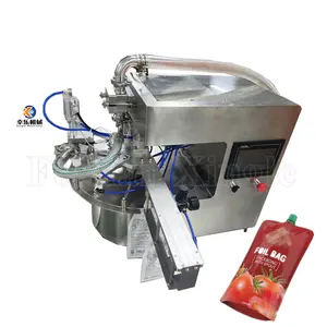 Juice Chilli Sauce Stand Up Bag Packaging Spout Pouch Custom Drinking Filling Capping Machine