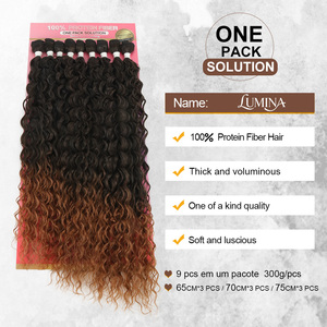 Extensiones de Cabello Sintético Julianna Packet 9X Lumina Jerry, Rizado, Resistente al Calor, con Proteína Bio y Fibra Orgánica - Product Image 3