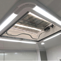 Lucarne de toit pour VR avec lumières LED et interrupteur pour RV Caravan Camper Trailer Cutout Taille 400X400mm