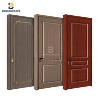 Nouvelle porte intérieure pré-montée en WPC et MDF, design étanche pour salle de bain, en bois massif WPC