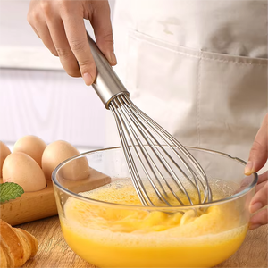 Fouet Manuel en Acier Inoxydable 8/10/12 Pouces pour Crème, Beurre et Œufs – Idéal pour Pâtisserie et Mélange - Product Image 6