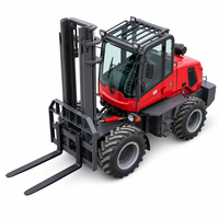 Chariot élévateur tout-terrain diesel 4 tonnes, capacité de charge nominale de 4000 kg, chariot élévateur articulé 4x4 avec une grande capacité de franchissement pour les conditions difficiles