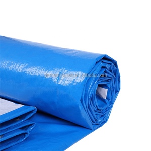 Bleu blanc 4x5m PE bâche toile feuille couverture pluie tissu couverture imperméable tissu - Product Image 4