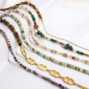 Collar de Perlas Multicolor con Diseño Geométrico, Cierre de Oro de 18K, Joyería de Fiesta, Estilo Veraniego para Mujer - Product Image 3
