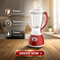 Mixeur-Blender Électrique de Table Deluxe - Appareil Multifonctionnel pour Smoothies avec 4 Lames en Acier Inoxydable, Étanche et Anti-Fuite, pour Usage Domestique