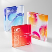 Trophée en cristal artificiel gravé et imprimé en couleur, haut de gamme et personnalisé, pour récompenser les employés exceptionnels lors de la réunion annuelle