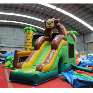 Château gonflable sur le thème du lion, toboggan trampoline commercial, <span class=keywords><strong>location</strong></span> pour fêtes d'enfants, vente en gros, personnalisation disponible. - Product Image 1