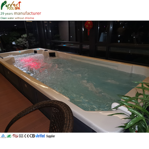 Bain à remous extérieur de <span class=keywords><strong>luxe</strong></span> grand format pour 6 personnes <span class=keywords><strong>avec</strong></span> structure en acrylique et acier inoxydable, <span class=keywords><strong>jacuzzi</strong></span> et bain de massage pour fêtes - Product Image 3