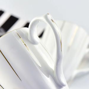 Di alta qualità Bone China tazza di caffè a forma di <span class=keywords><strong>zucca</strong></span> in ceramica tazza di seta con manico in oro argento - Product Image 5