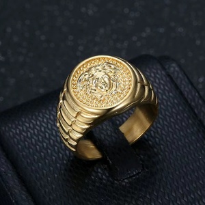 Vente en gros de bagues pour femme en acier inoxydable de haute qualité, imperméables et inaltérables, inspirées de la mythologie grecque antique – Fournisseur de bijoux - Product Image 3