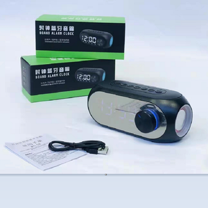 Pantalla LED regulable multifuncional, Radio FM, altavoz, espejo, despertador, reloj con tarjeta TF - Product Image 3