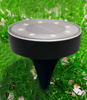 Projecteur LED Solaire Extérieur IP68 Étanche Certifié ROHS à Encastrer pour Jardin, Pelouse et Décoration de Chemin