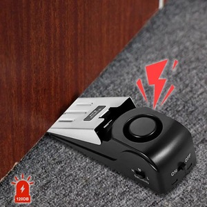 Alarma Antirrobo para Puerta con Sensor de Presión, 120dB, Portátil, Tipo Cuña, Dispositivo de Seguridad Confiable, Lista para Viajar, para el Hogar - Product Image 1