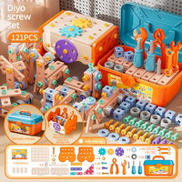 Coffret d'outils de réparation éducatif pour enfants, jeu d'imitation, jouet de montage DIY, perceuse électrique, tournevis, kit de vis et écrous