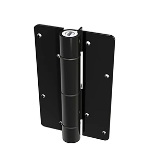 Charnière de portail auto-fermante OOROOM, design moderne populaire, en aluminium noir de 3 mm d'épaisseur, installation facile pour portails et clôtures métalliques - Product Image 2