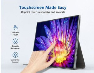 AHXJKA 10,5 Zoll 1920x1280 IPS LCD Touchscreen Tragbarer Monitor Typ C Plug&Play Eingebaute Lautsprecher Gaming Laptop 300cd/<span class=keywords><strong>m</strong></span> - Product Image 3