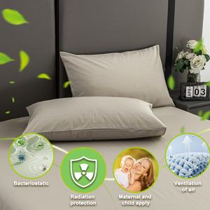 Funda de Almohada Conductora de Fibra de Plata Bordada, Tejida, Lavable, Ecológica, Orgánica, No Tóxica, para Uso en el Hogar y Hoteles - Product Image 5